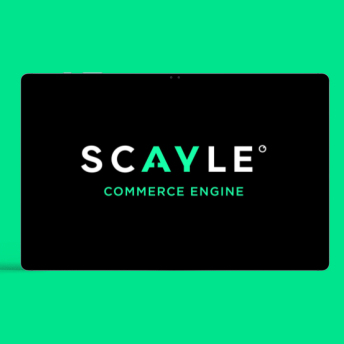 Scayle logo shown on a laptop