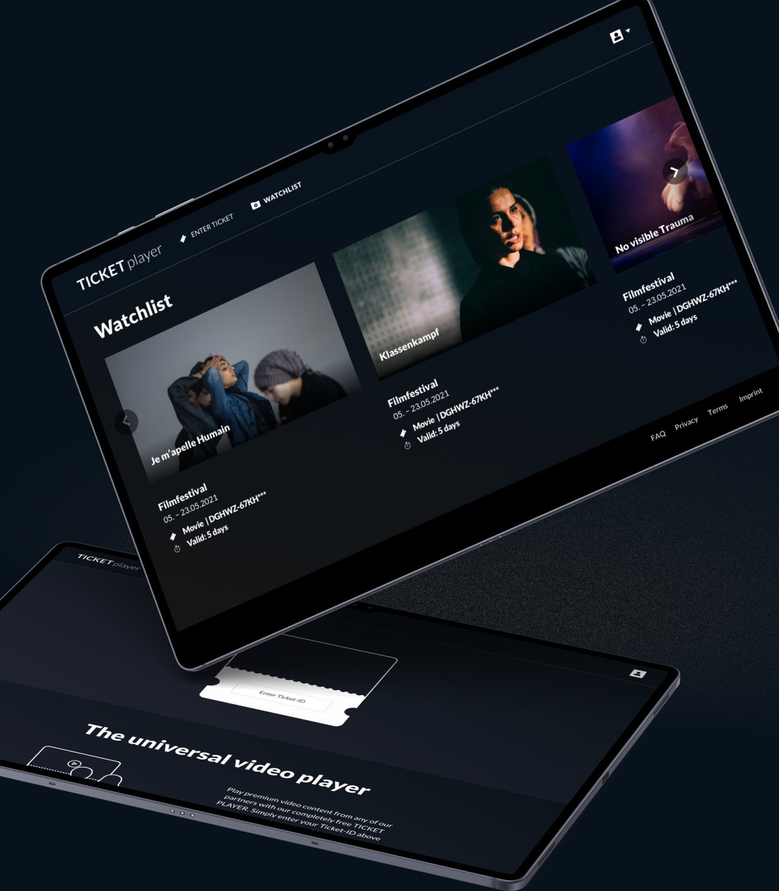 Pantaflix application showing homepage